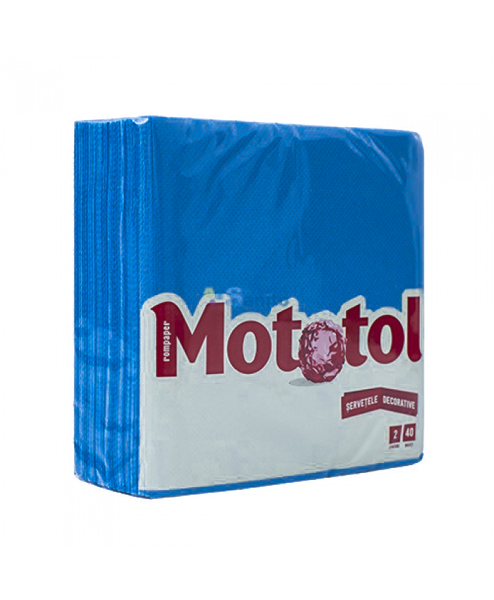 Servetele de masa 33x33cm albastru intens  2 straturi  Mototol  40 buc/pac
